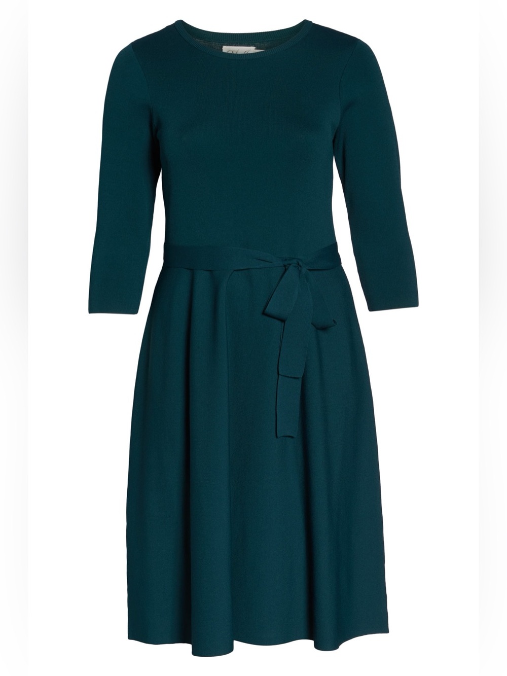 Eliza J Sweater Dress Sz 2XL Classic Tie-Waist Midi A-line Fit&Flare Holidays - Picture 5 of 8